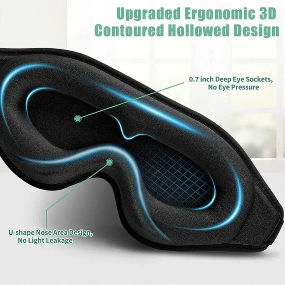 3D Eye Mask with Adjustable Straps - Picture 3 of 4